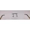RSINC Unisex Rimless Metal Frame | Eyeglass Optical for Men and Women,  EA Black Gold Black - 120062J 01 53-17-138 | BR 5