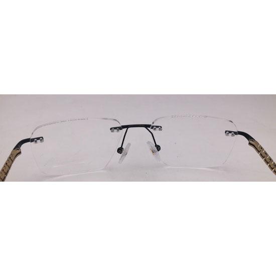 RSINC Unisex Rimless Metal Frame | Eyeglass Optical for Men and Women, EA Black Gold Black - 120062J 01 53-17-138 | BR 5