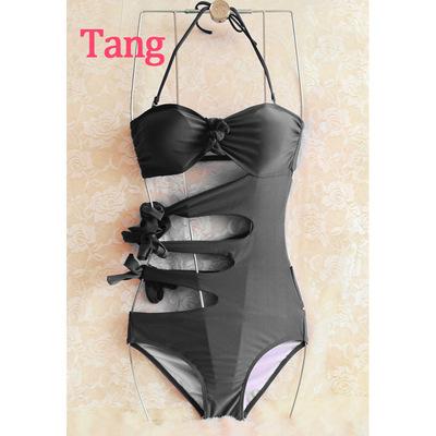 Sexy swimsuit bikini one-piece sexy strap-on swimsuit women's swimsuit hot spring slim fit
