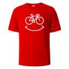 2026 New Funny Bike Smile Print Tshirt Men and Women Short Sleeved Tops Tshirts Mens Tee