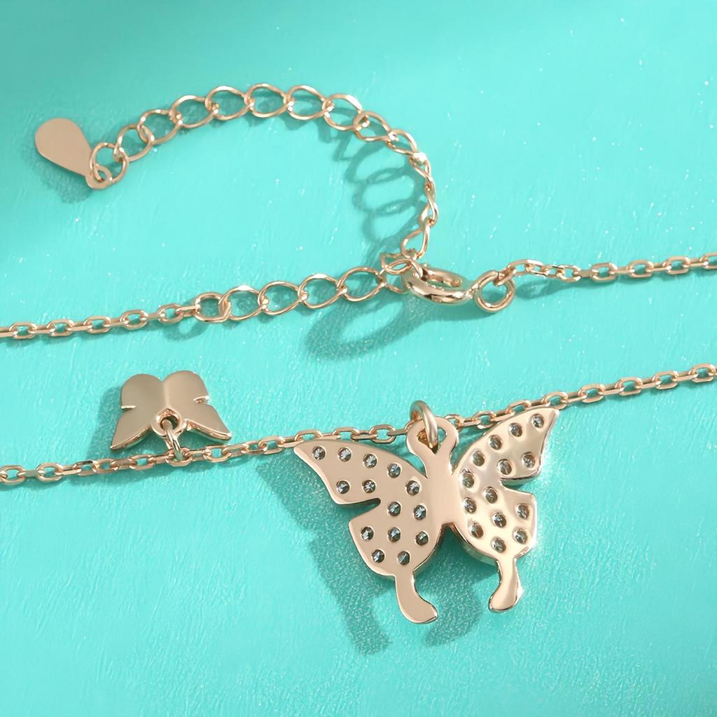 Elegant Butterfly Fairy Necklace for Women - Titanium Steel, Colorfast, Versatile Clavicle Chain