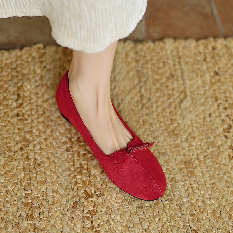 

Krazing Pot Замшевая мода весна размер 42 41 низкий каблук женские туфли с квадратным носком балетки с кисточками и бахромой неглубокие балетки 35 красный
