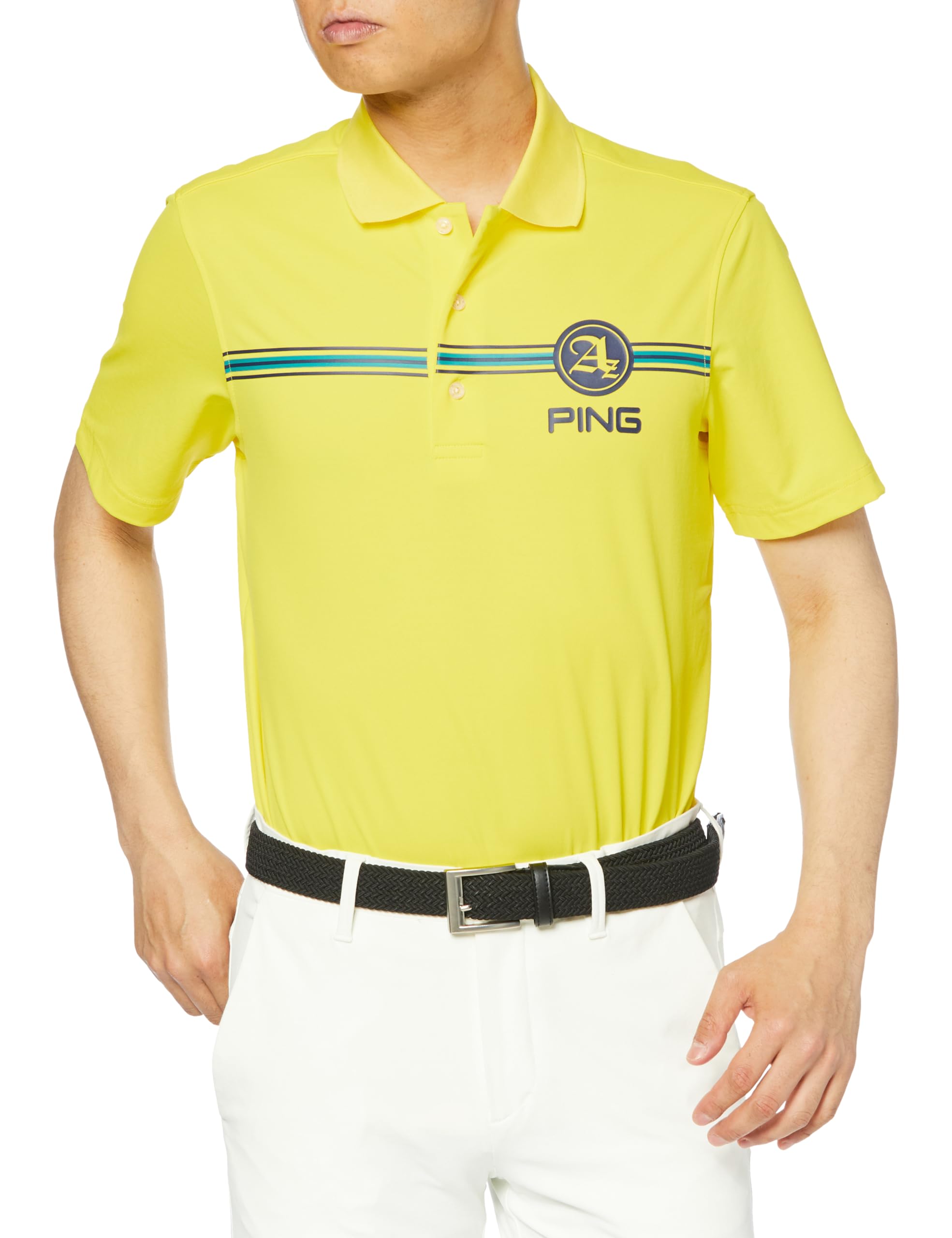 

Ping Apparel Men s Short Sleeve Polo Shirt (Moisture-Wicking, Quick-Drying, UV Protection) / Golf / 621-4160215 060_Yellow, Size L