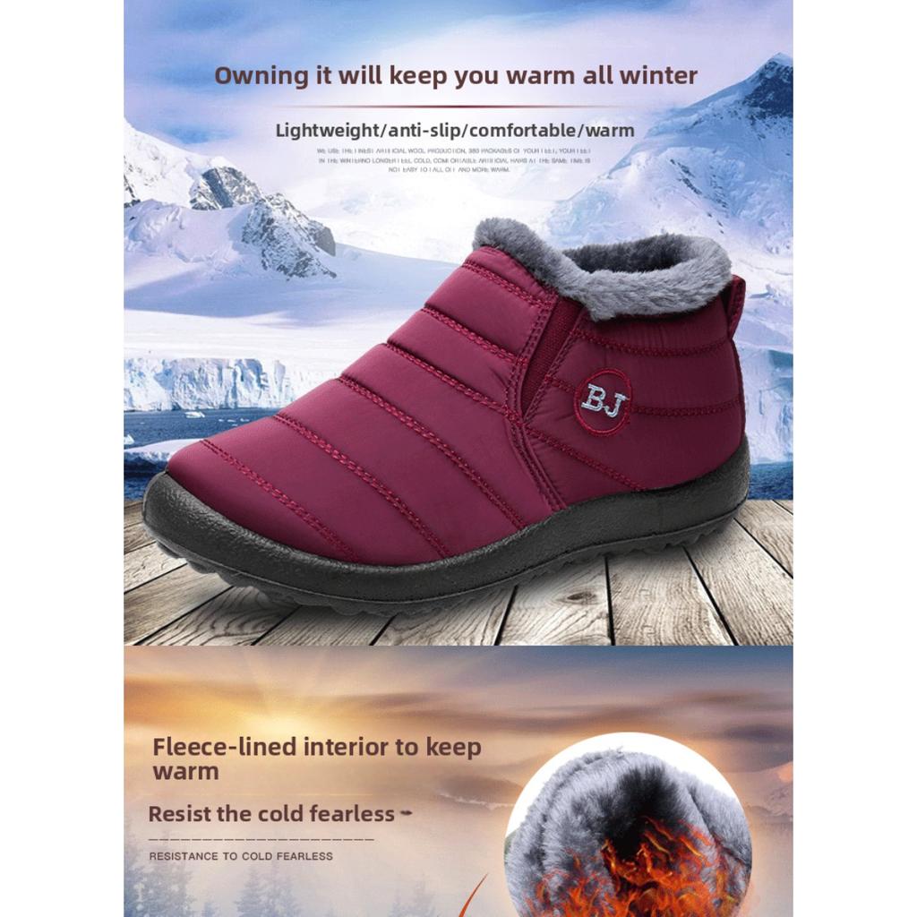 Ultra Warm Winter Boots - Anti Slip Thick Sole, Snow Boots with Polar Level Insulation, Low Heel, Round Toe, Fabric Lining, Hiking Boots