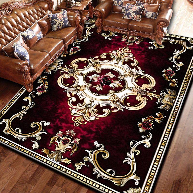 Europejski Dywan Retro do Sypialni na Dużą Powierzchnię, Szatnia, Salon, Antypoślizgowe Maty Podłogowe, Dywan, Pokój Dzienny, Dekoracja Domu, Dywany Obszarowe pod Sofę