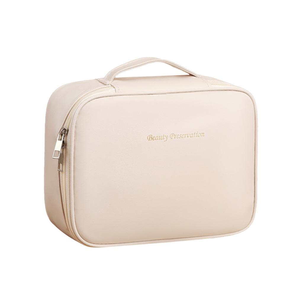 Square Detachable Makeup Bag PU Leather Zipper Cosmetic Bag Compartmentalized Storage Waterproof Makeup Bag Storage Bag