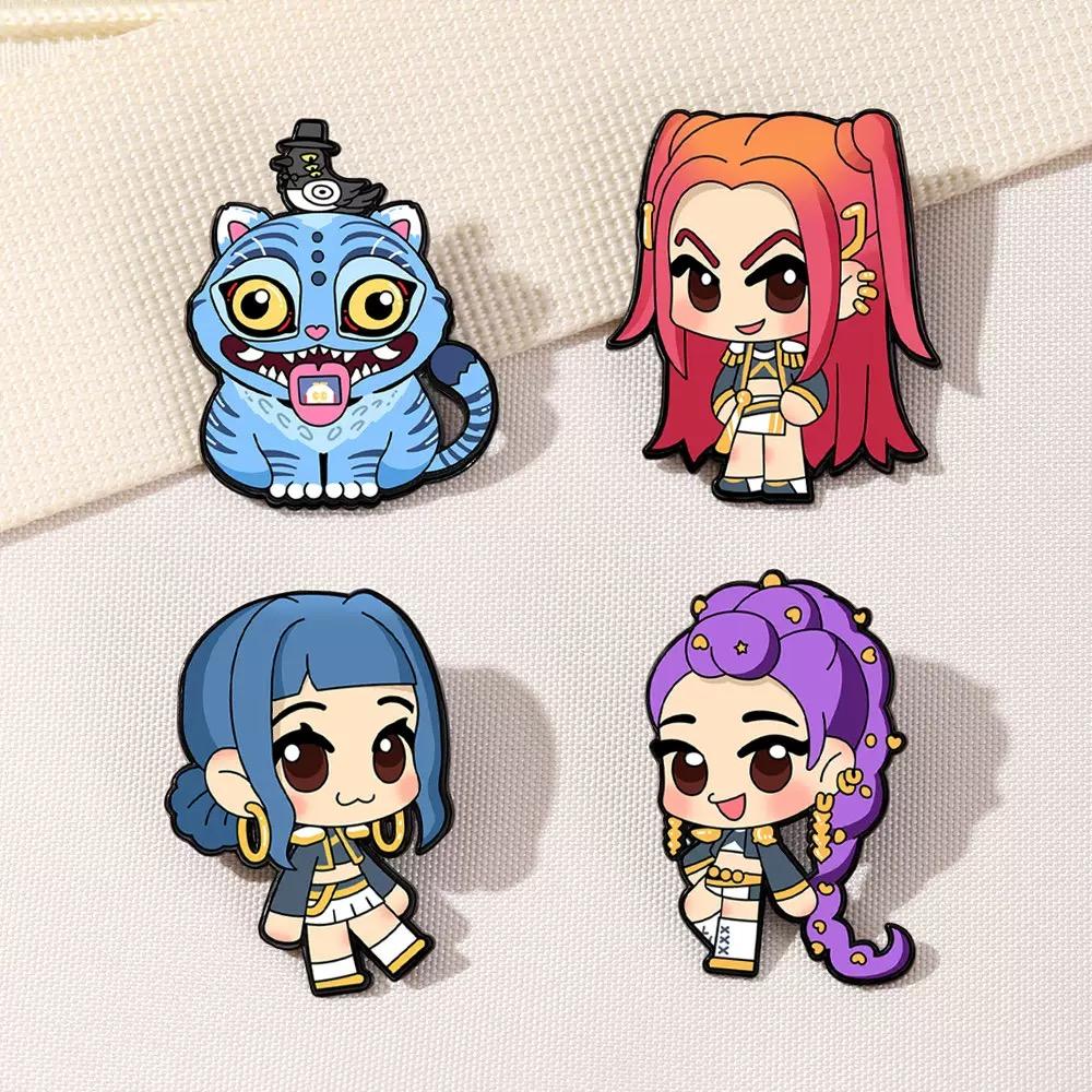 Demon Hunting Brooch Girl Cartoon Badge Creative Clothing Hat Bag Accessories Gift