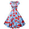 BITCED Fashion Summer Spring Short Sleeve V-Neck Casual Dresses