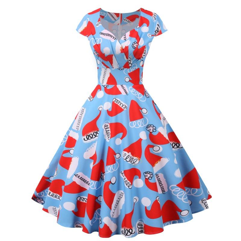 BITCED Fashion Summer Spring Short Sleeve V-Neck Casual Dresses
