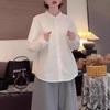 Women's Korean-Style Loose White Long-Sleeved Shirt – Versatile Lapel Design for Spring/Autumn 2026