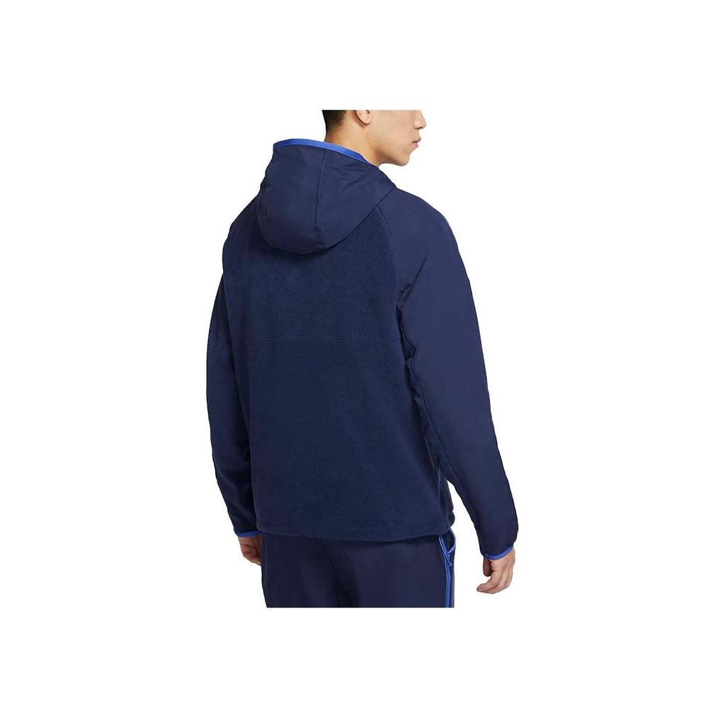 Nike Solid Color Pullover Fleece Hoodie Men Tops Navy-Blue CU4364-410