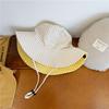 Drawstring Boys Girls Bucket Cap Lattice Baby Sun Hat Breathable Children Fisherman Hat  Outdoor