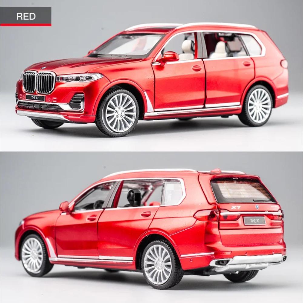 1/32 BMW X7 SUV Alloy Toy Car Model Wheel Steering Sound and Light Children's Toy Collectibles Birthday Gift