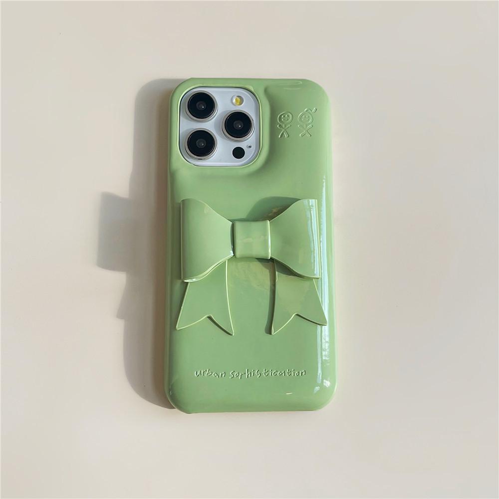 

Чехол для iPhone 16/15/14P/13/12 с 3D-бабочкой и однотонным рисунком - мультяшный дизайн против падения iPhone 17 Pro Max