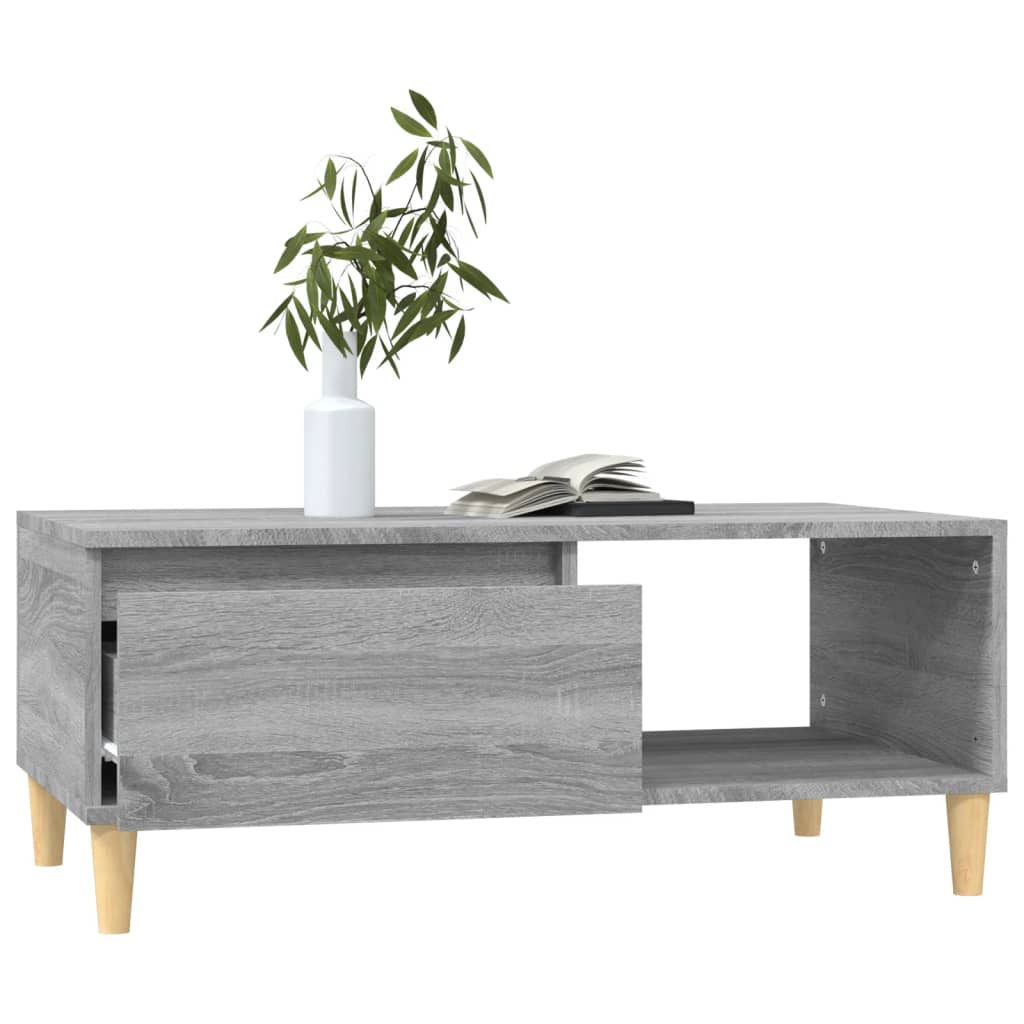  Coffee Table, Grey Sonoma Oak 90x50x36.5 Cm, Wood-based