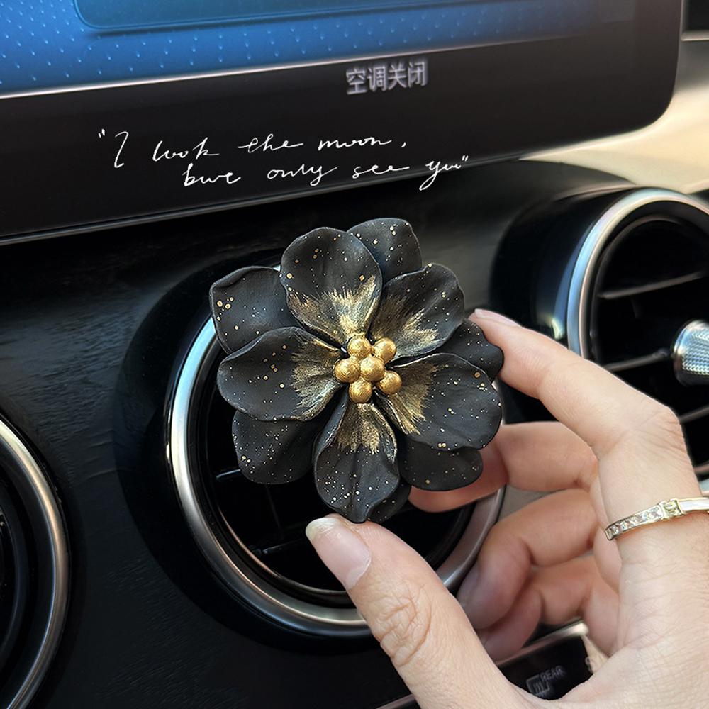 Advanced Romantic Starry Sky Rose Butterfly Car Aromatherapy Air outlet decoration Car fragrance extender with perfume