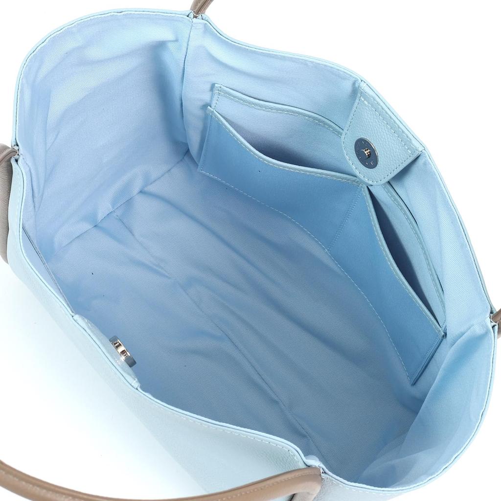 B5 Size Bag Ice 21641 [Kitamura] Semi-shoulder Y-1351 Women's Blue/Cocoa [Blue]