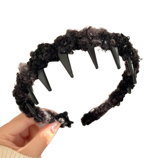 Women Headband Ribbon Decor Anti-slip Teeth Headband Lightweight Versatile Hair