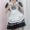 Black maid dress, innocent and cute maid dress princess dress cos costume, anime cosplay costume