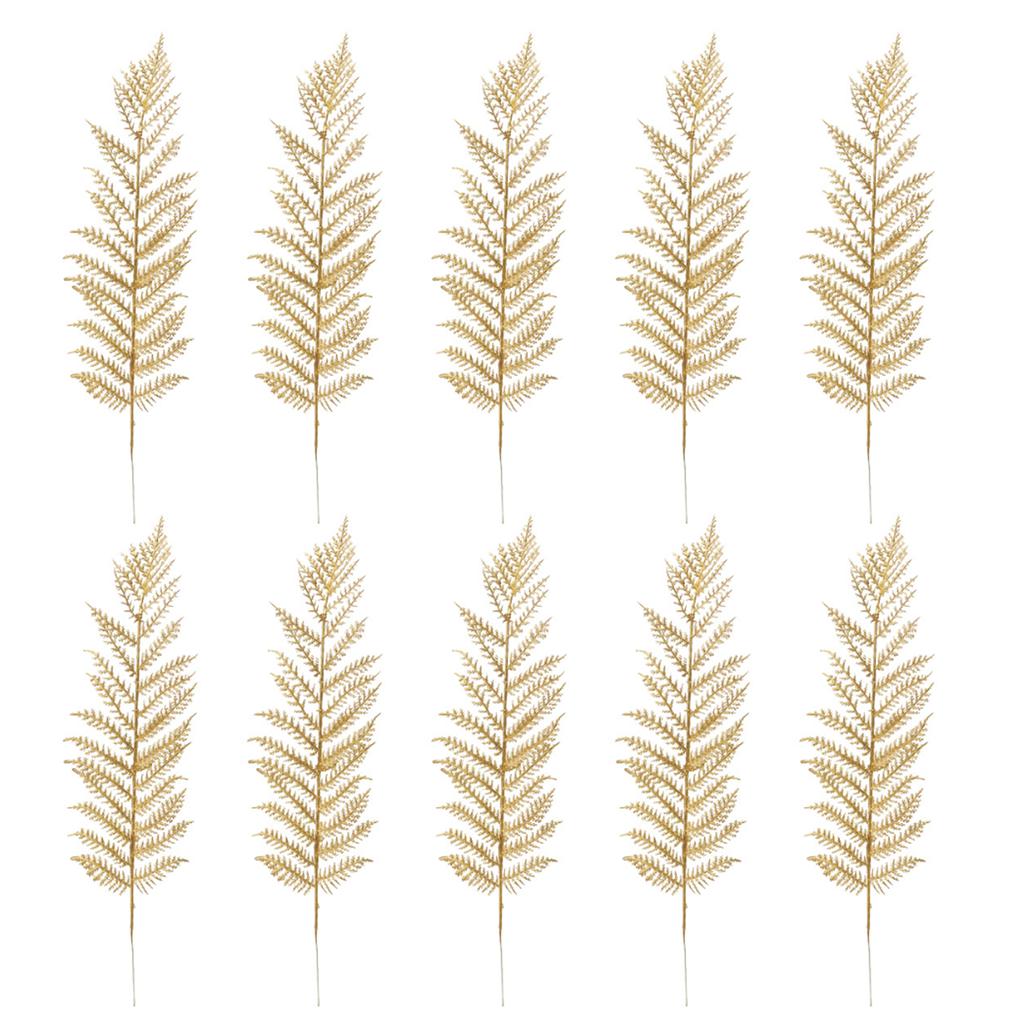 10Pcs Artificial Leaf Simulation Golden Leaf Flower Vase Arrangement for Home Decoration Wedding Flower Arrangements