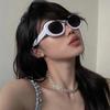 2025 Arc de Triomphe Oval Cat Eye Sunglasses - French Retro High Street Style for Women in White