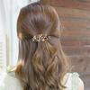 Korean Floral Hair Clip: Simple Alloy Spring Clip for Half Updos