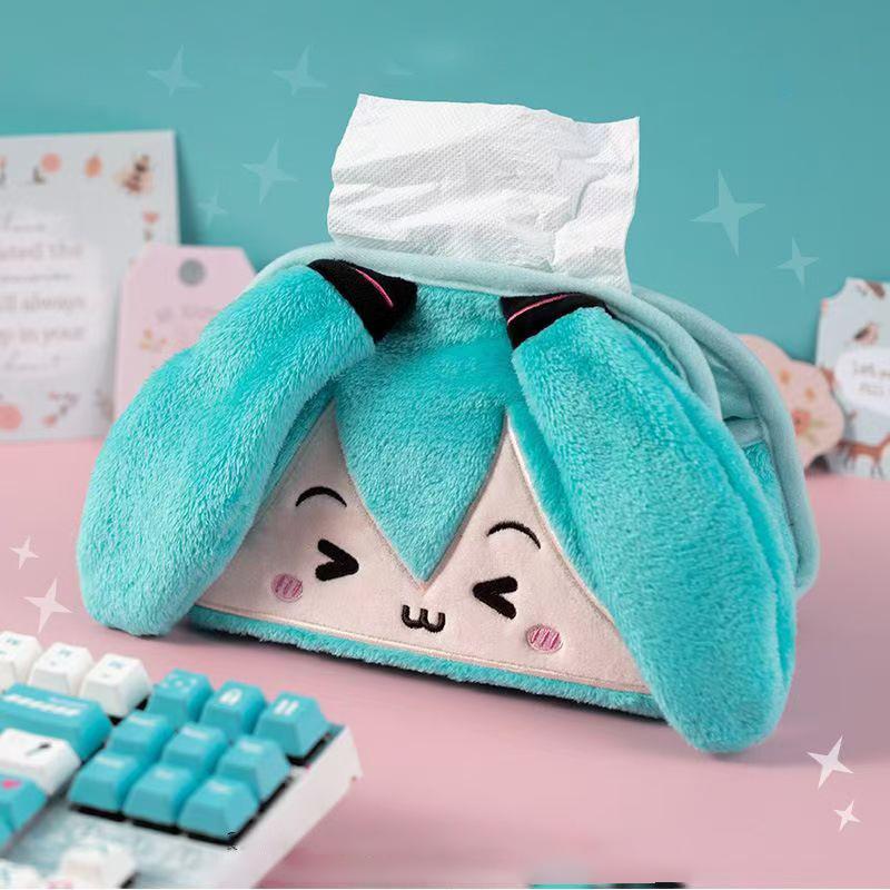 

Hatsune Miku anime two-dimensional Hatsune squinting paper box adorable Goto Ichiri tissue box girls present doll ornament cute and charming
