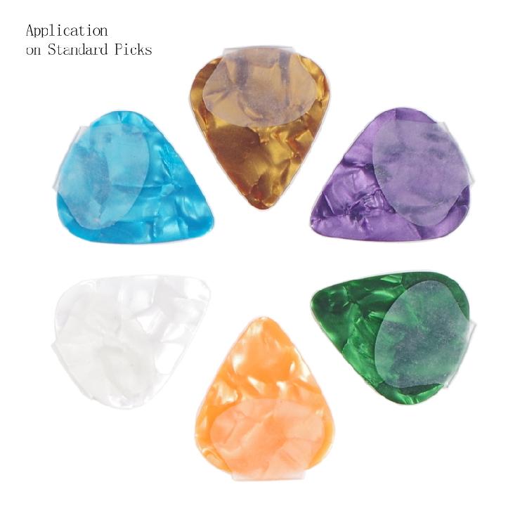 10 Pack Guitar Picks Grips Help You Hold Guitar Picks Tightly Black /Clear