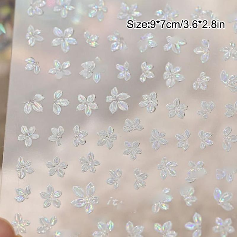 1Pcs Nail Sticker 5-Petal Flower Small Fresh Mini Small Flower Color Nail Decal Diy Nail Art Jewelry Manicure Tools