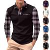 Men's Long-sleeved Collared Button-down Pocket Casual Top