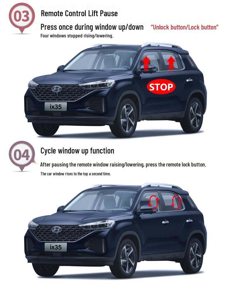 Modern 18-22 ix35 One-Key Automatic Window Lifter: Car Glass Lift, Lock, and Close Modification.