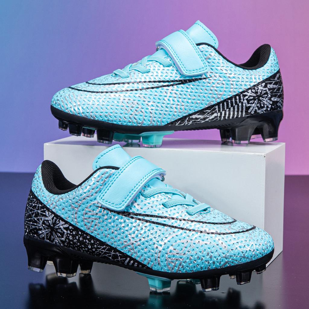 Children's football shoes low-top Velcro elementary school students daily training sneakers Amazon broken nails football shoes