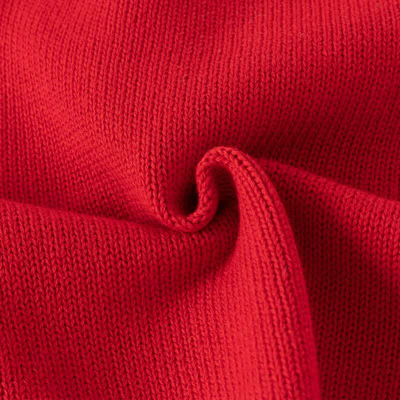 DAVE&BELLA Disney IP Girls' Red Knitted Cardigan