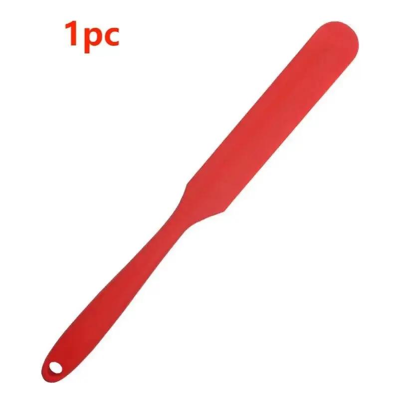 

1PC Silicone Scraper Long Handle Cake Cream Spatula for Mid Autumn Mooncake DIY Baking Tool красный