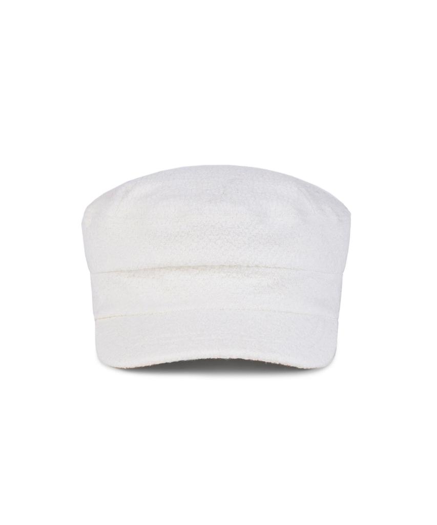 Bajal Va Square Studded Wool Sailor Cap Ivory