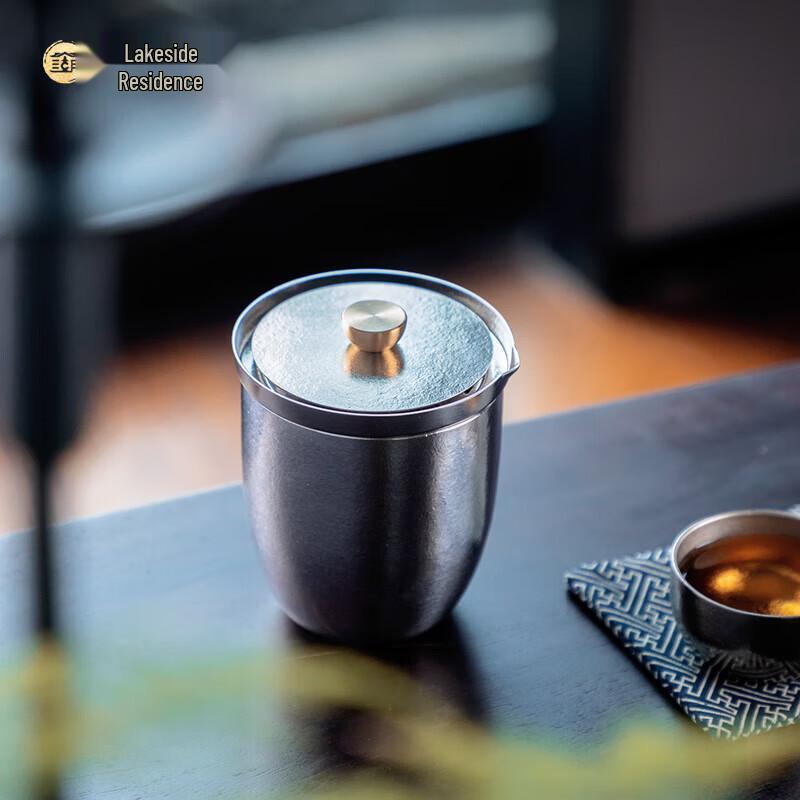 Pure Titanium Tea Set with One Pot and Three Cups