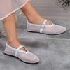 Fashion Summer 2025 New Plus-size Women's Shoes, Mesh Casual Sandals, Women's Mesh Breathable Flat Shoes