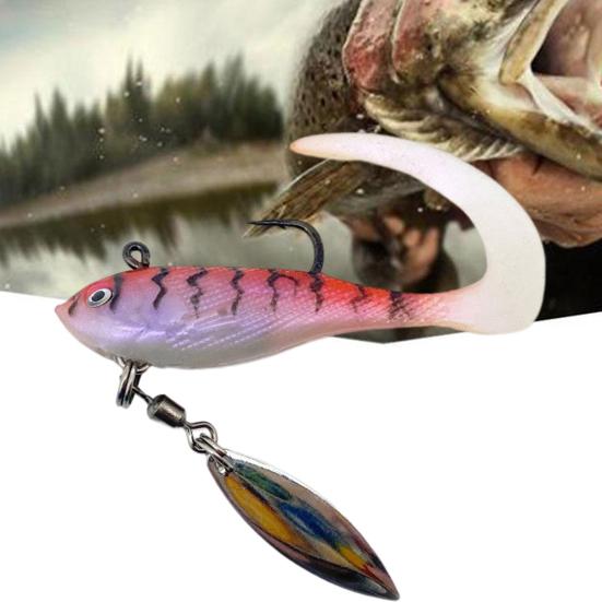 7g/6cm Bioniczna Miękka Przynęta Ostry Hak 3D Symulowane Oko Ryby Realistyczna Kółko Ósemka Błystka Wirująca Przynęta na Wędkowanie Outdoor