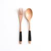 2PCS Natural Cereal Rice Utensil Soups Tableware Spoon Fork Dinnerware Sets