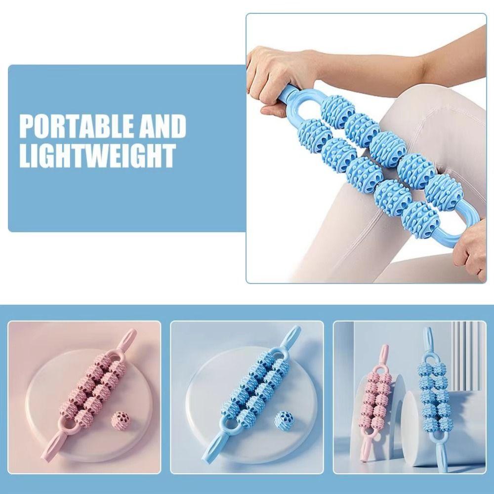Multifunction Roller Ball Massage Stick Fitness Fascia Stick Portable Yoga Massage Stick  Calves