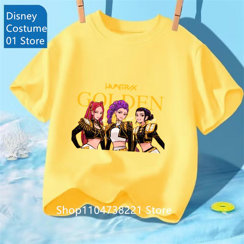 Saja Boys Tshirt Anime Kpop Demon Hunters Kids T-shirts Children's Clothing 2025 New Summer Casual Boys Girls Short Sleeve Tops