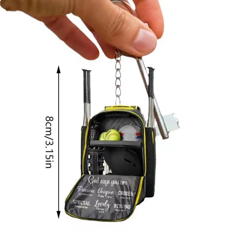 Mini Softball Bat Keychain Baseball Backpack Favorite For Softball Themed Gifts Lightweight Acrylic Baseball Keychain