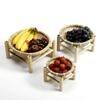 Cesto rotondo in bambù fatto a mano per snack, frutta e dolci