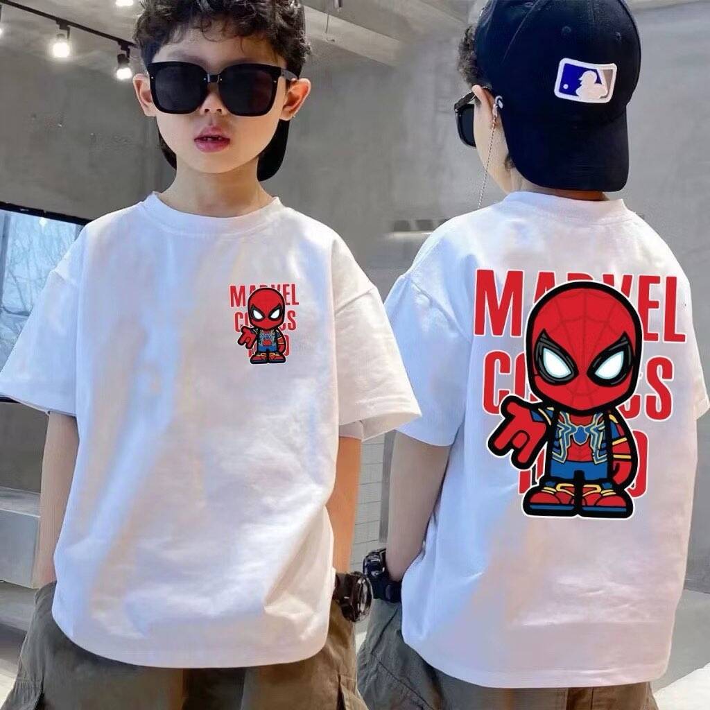 Cute Anime Fashion Children's Clothing Spider Comfortable Round Neck T-shirt