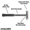 HALDER Schockloser Rückschlagfreier Supercraft Hammer Stahlgriff Nylon Durchmesser 25 (Weiß) 3377.025