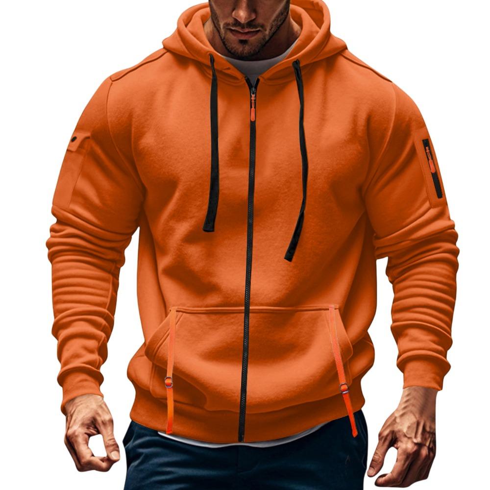 Men's Sportswear Y2K Trend Innovation Men's Hooded Sweatshirt New Multi-pocket Cardigan Fleece Sweatshirt Jacket