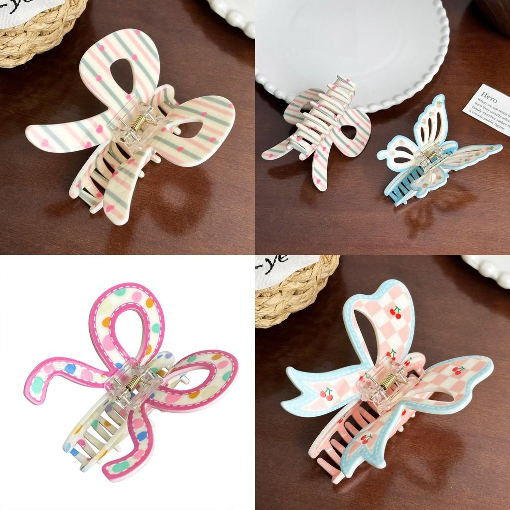 Adorable Acrylic Flower Bow Hair Clamps Ideal For Trendy Summer Hair Styles