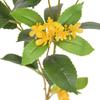 Yellow Flower Osmanthus Artificial Flower Green Leaves Garden Decorations Osmanthus Leaves Branches Photo Props Fake Flowers