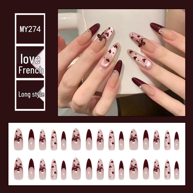 Chasing Light Cat's Eye Crystal Nails: Handmade, Detachable, Flash Diamond Design for Trendy, Stylish Looks.