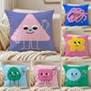 A Happy Facial Expression Image Cushion Cover Pillowcase Antidustmite Living Room Sofa Decor Cushion Room